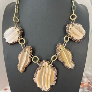 Joan Rivers Glass Faux Stone & Gold-toned Necklace D1